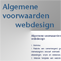 webdesign voorwaarden